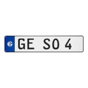 FC Schalke 04 Auto-Nummernschild mit Saugnapf
