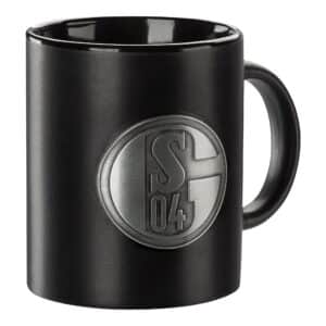 FC Schalke 04 Kaffeebecher schwarz Metall-Emblem