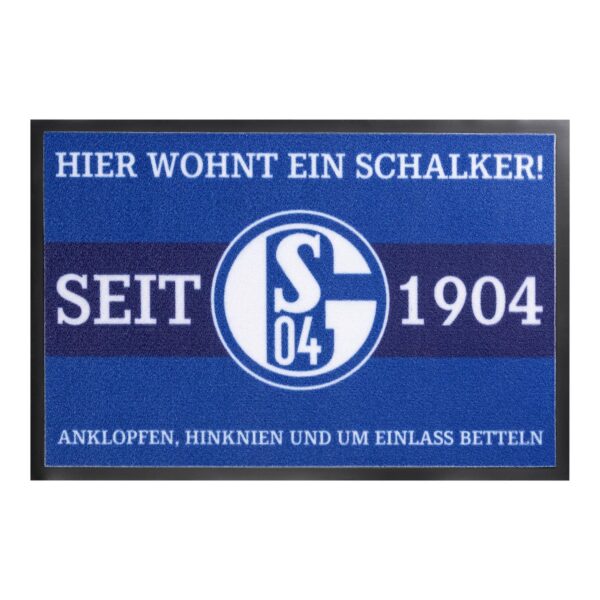 FC Schalke 04 Fußmatte Hier wohnt ein Schalker