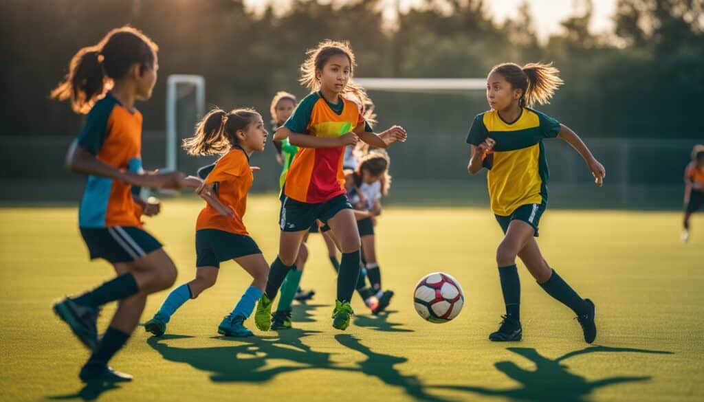 Mädchen beim Fußballtraining