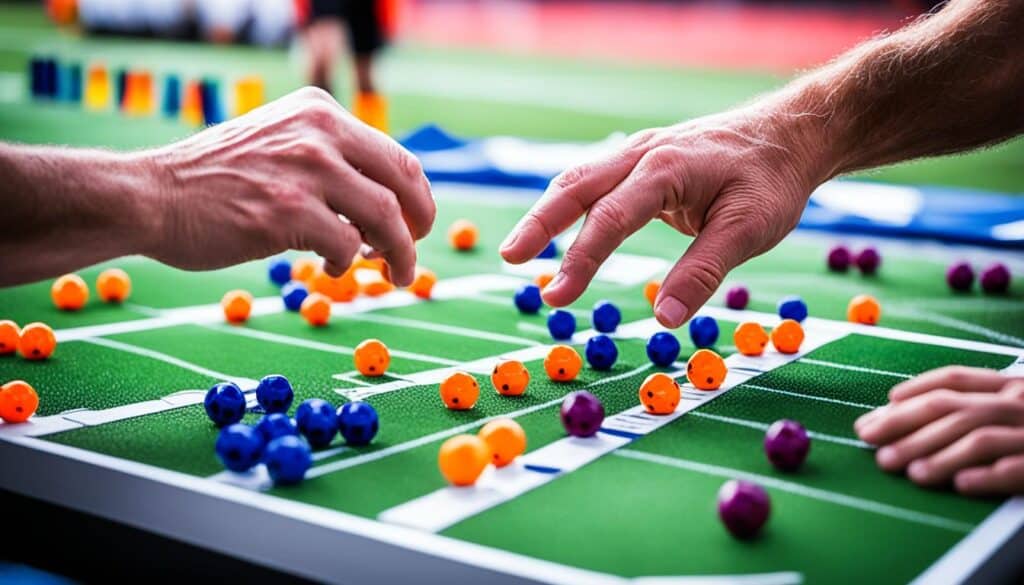 Taktikboards beim Fußballtraining
